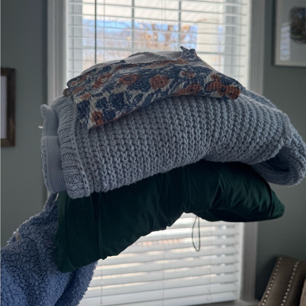 Free People Blue Knit Sweater